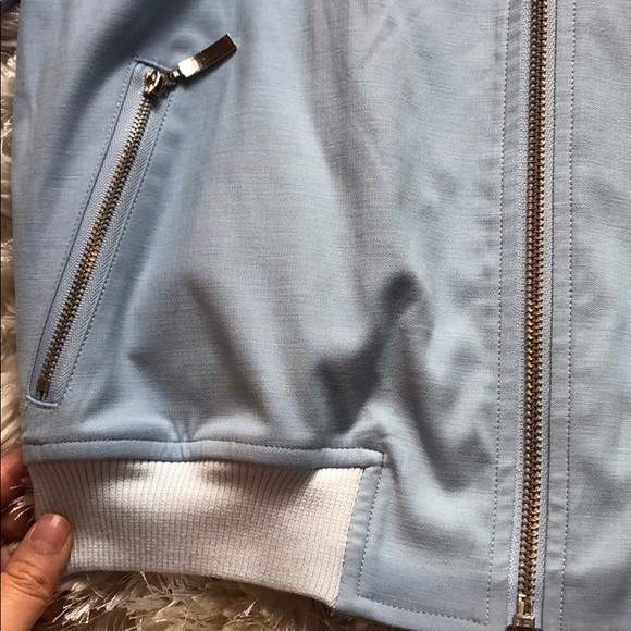 NWOT Italian sky blue bomber jacket - Picture 3 of 5